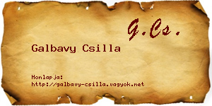 Galbavy Csilla névjegykártya