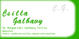 csilla galbavy business card